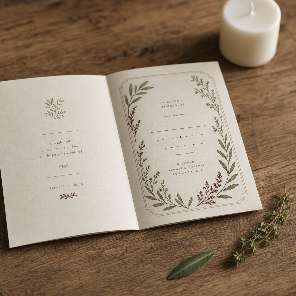 What to Include in a Funeral Program: A Gentle Checklist
