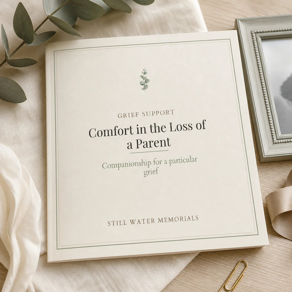 Comfort in the Loss of a Parent — A guided grief workbook with writing prompts