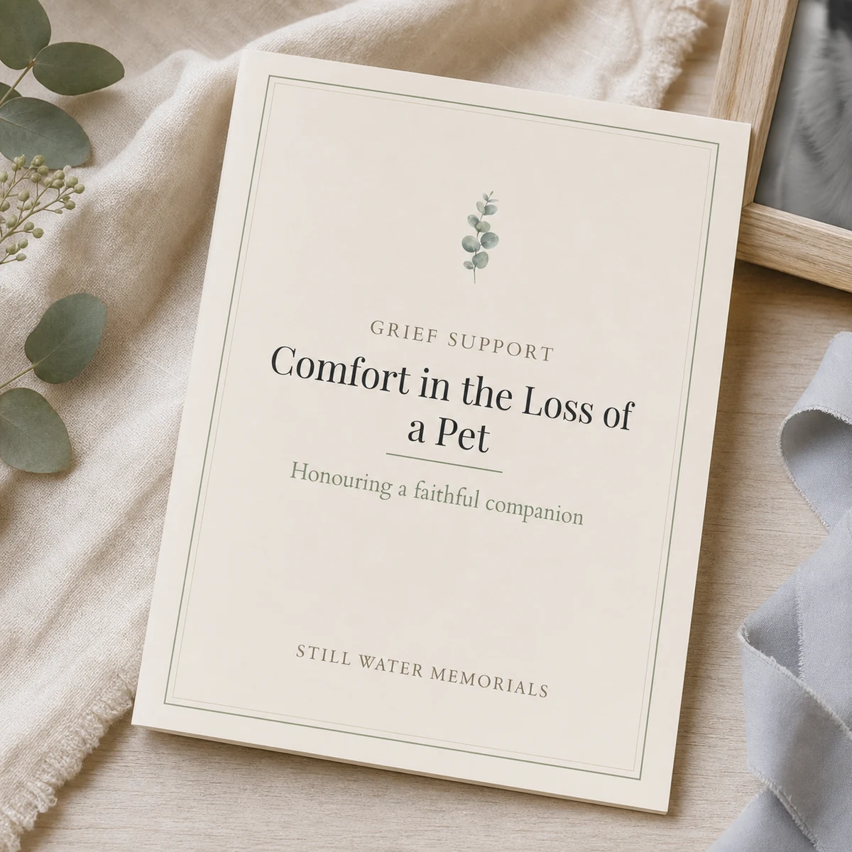 Comfort in the Loss of a Pet — A guided grief workbook with writing prompts