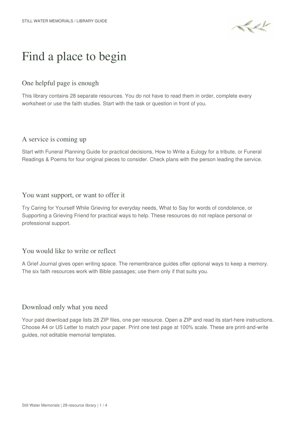The Complete Still Water Support Library — 28 Printables