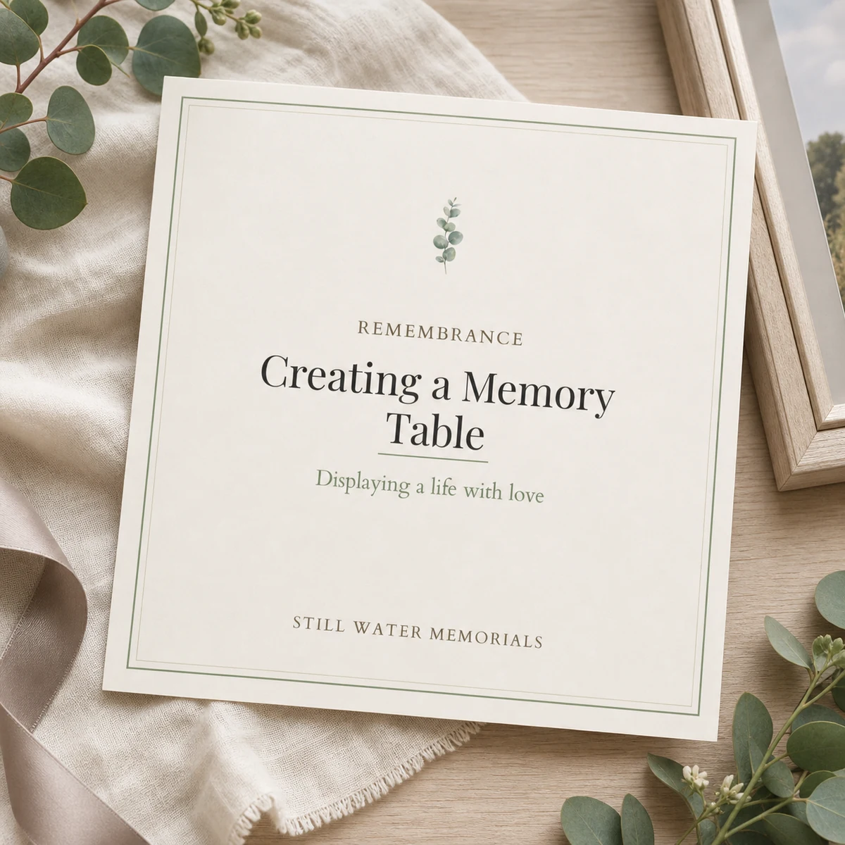 Creating a Memory Table — A guided grief workbook with writing prompts