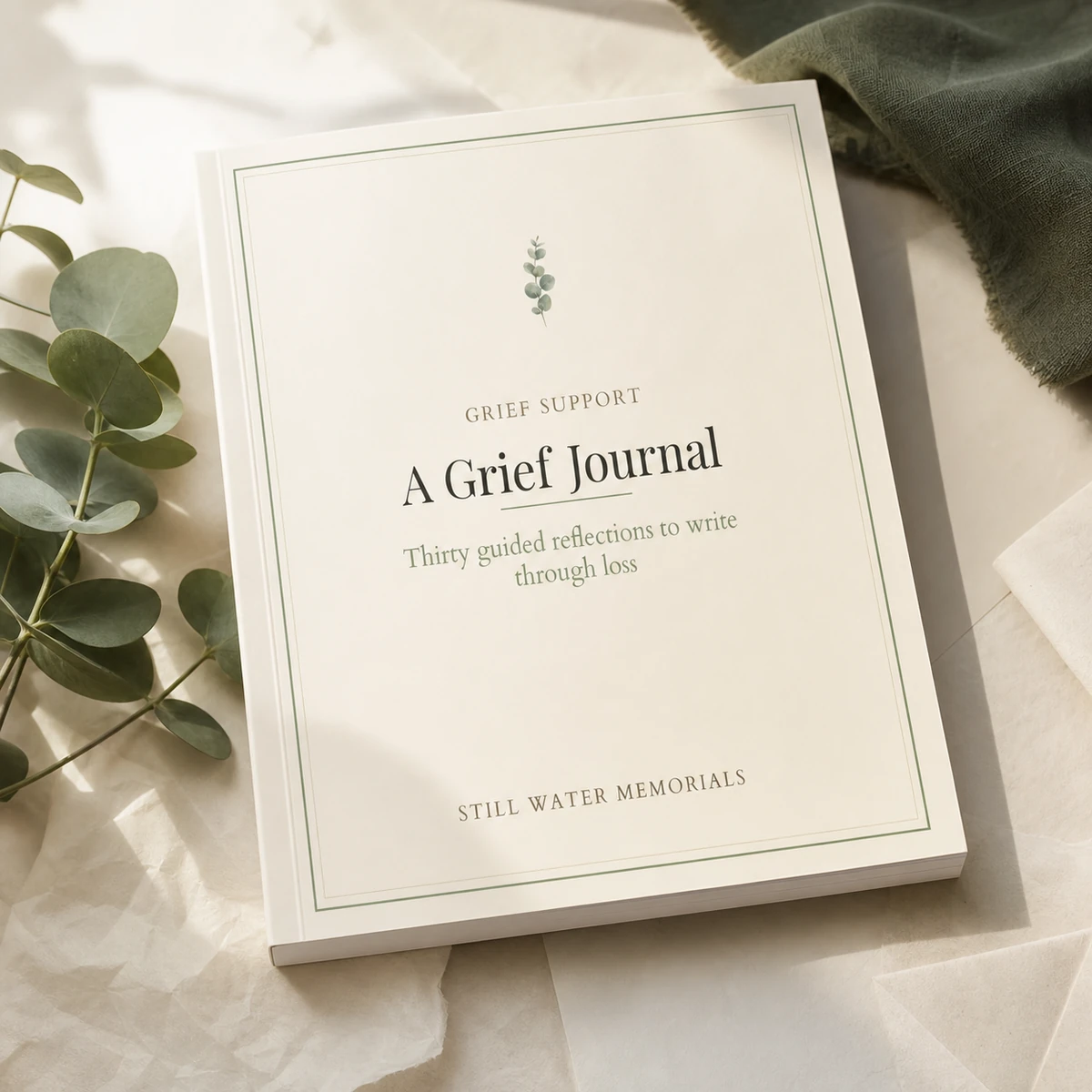 Memorial Reflection Journal — Physical Edition — A 5.75×8 ruled journal for memories, letters and anniversaries